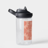 Roze perzik monogram waterfles (Rechts)