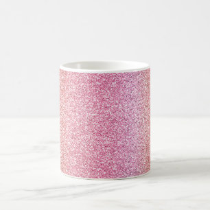 Roze Perzik Nep Glitter Koffiemok