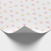 roze perzikbloemen cadeaupapier (Hoek)