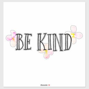  roze perzikbloemen zijn vriendelijk sticker