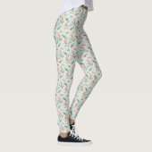 Roze perzikboom bloesem all-over-print Leggings (Rechts)