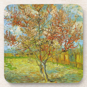 Roze perzikboom in bloei door Vincent van Gogh Drankjes Onderzetter