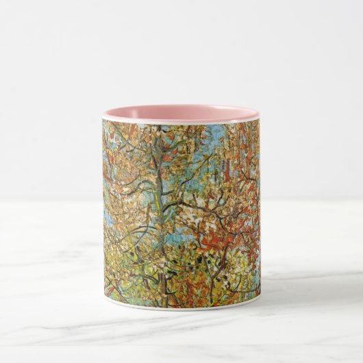 Roze perzikboom in bloei door Vincent van Gogh Mok (Midden)