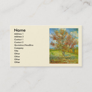 Roze Perzikboom in Bloei door Vincent van Gogh Visitekaartje