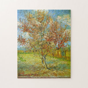 Roze Perzikboom in Blossom door Vincent van Gogh.  Legpuzzel