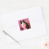  Roze Perziken de Tuxedo Cat Stickers (Envelop)
