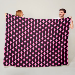 Roze Perzisch Diamant Prinses Pluche Patroon Fleece Deken
