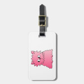 Roze Perzische kat. Bagagelabel (Voorkant verticaal)