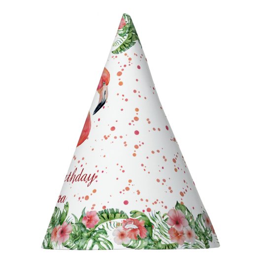 Roze Pet Flamingo Party Feesthoedjes (Rechts)