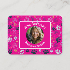 Roze Pet Sitter Visitekaartje