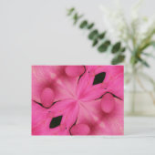 Roze Petal Abstract Briefkaart (Staand voorkant)