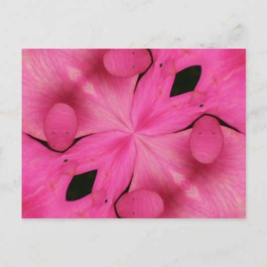 Roze Petal Abstract Briefkaart (Voorkant)