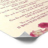 Roze petalen doen het in ieder geval poster (Hoek)