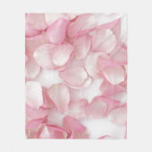 Roze Petals Fleece Deken (Voorkant)
