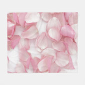 Roze Petals Fleece Deken (Voorkant (Horizontaal))