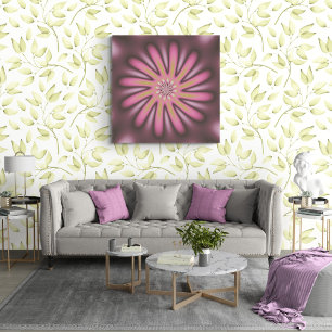 Roze Petals Fractal Canvas Afdruk