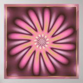 Roze Petals Fractal Poster (Voorkant)