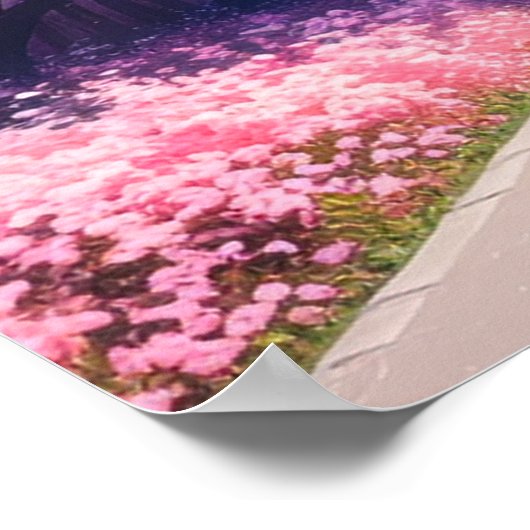 Roze Petals Lane Poster (Hoek)