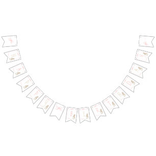 Roze Peter het Konijn Beatrix Potter 1e verjaardag Vlaggetjes