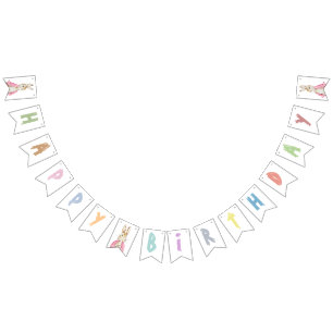 Roze Peter het Konijn Vlaggetjes