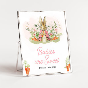 Roze Peter Konijn Baby shower Baby's zijn Zoet Poster