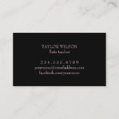 roze petroleumether visitekaartje (Achterkant)