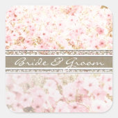 Roze petunia op elegante witte gradiënt Stickers (Voorkant)