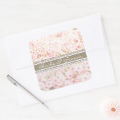 Roze petunia op elegante witte gradiënt Stickers (Envelop)