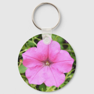 Roze Petunia Sleutelhanger