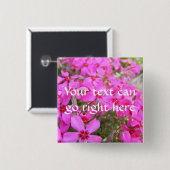 Roze Phlox Button (Voorkant /achterkant)