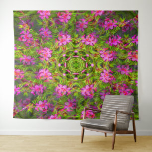  roze Phlox werveling.... Wandkleed