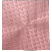 Roze Phoenix met gepolijst metaal, effect Douchegordijn (Voorkant)