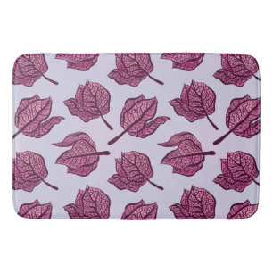 Roze Physalis Flower Pattern Pastel Botanical Badmat