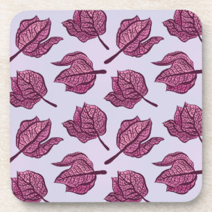 Roze Physalis Flower Pattern Pastel Botanical Bier Onderzetter