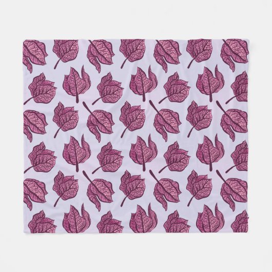 Roze Physalis Flower Pattern Pastel Botanical Fleece Deken (Voorkant (Horizontaal))