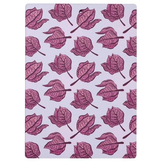 Roze Physalis Flower Pattern Pastel Botanical Klembord (Achterkant)