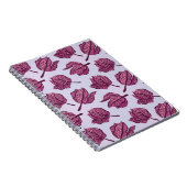 Roze Physalis Flower Pattern Pastel Botanical Notitieboek (Rechterzijde)