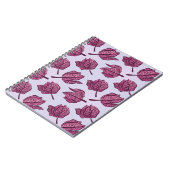 Roze Physalis Flower Pattern Pastel Botanical Notitieboek (Linkerzijde)