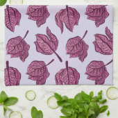 Roze Physalis Flower Pattern Pastel Botanical Theedoek (Gevouwen)