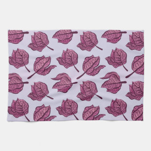 Roze Physalis Flower Pattern Pastel Botanical Theedoek