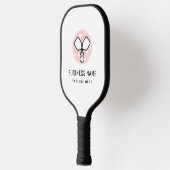 Roze Pickleball Logo bedrijfsnaam en aangepaste te Paddle (Links)