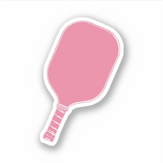 Roze Pickleball Paddle Sticker (Voorkant)