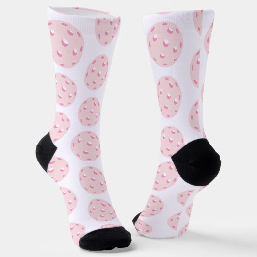 Roze Pickleball Pattern-socket Sokken (Gebogen)