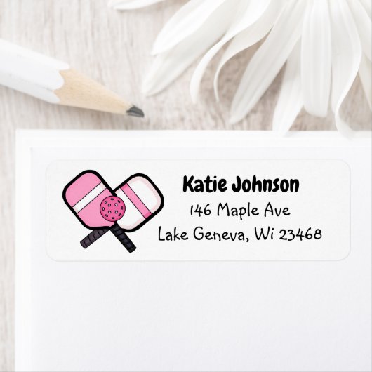 Roze Pickleball Sport Etiket (Insitu)