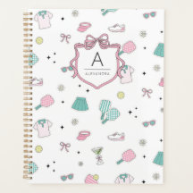 Roze Pickleball Verzorgde Monogram Print