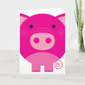 Roze pig kaart (Voorkant)