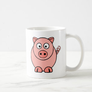 Roze pig koffiemok