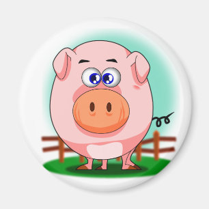 Roze pig Magnet Magneet