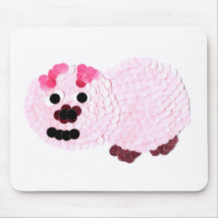 Roze pig muismat