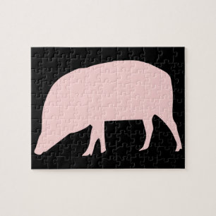 Roze pig Puzzle Legpuzzel